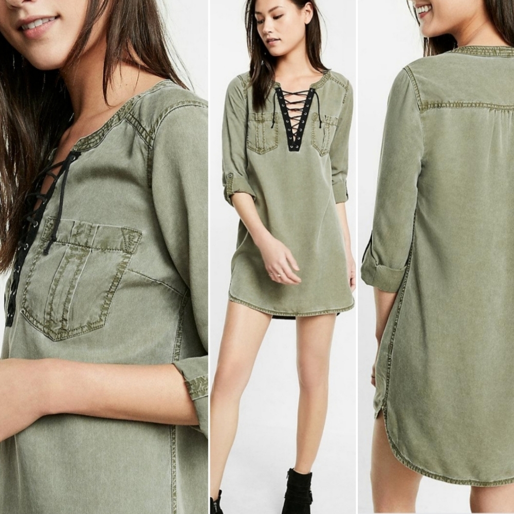 Expres♡Lace-up Tunic♡Dress